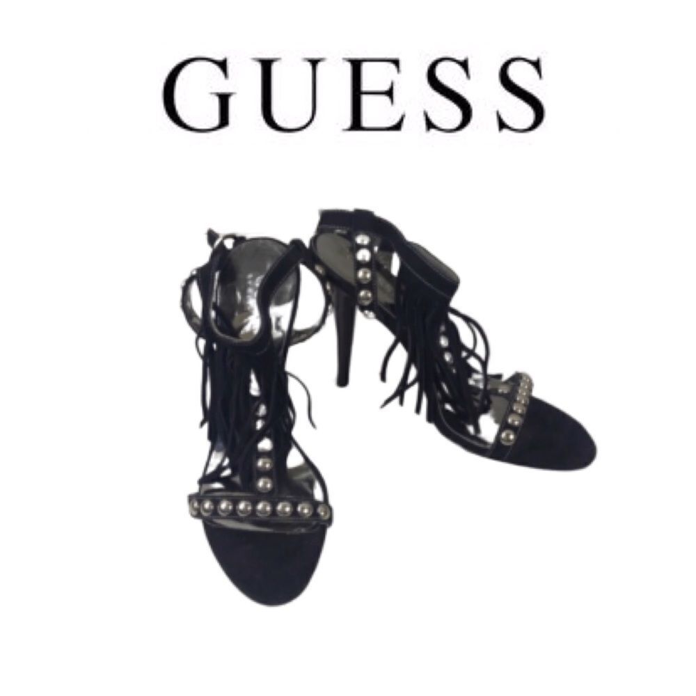 Guess Black Gorgeous Sandals. Sz 6M - Picture 1 of 5